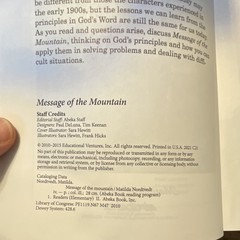 Abeka Message On The Mountain 5th Grade Reader Second Edition