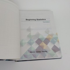 Beginning Statistics Third Edition Textbook WARREN, DENLEY Hawkes Learning 2021