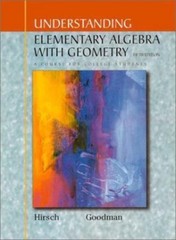 Understanding Elementary Algebra with Geometry with CD: A Course for College Stu