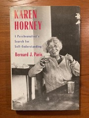 Karen Horney by Bernard J. Paris (First Edition, 1994, Hardcover)