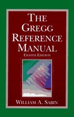 The Gregg Reference Manual/Indexed with Flap, Sabin, William, Good Book