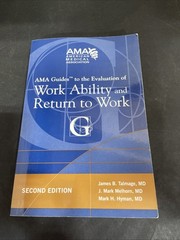 AMA Guides – Work Ability and Return to Work 2nd Edition