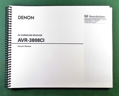 Denon AVR-3808CI Instruction Manual: 106 Pages & Protective Covers!