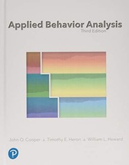 Applied Behavior Analysis by John Cooper