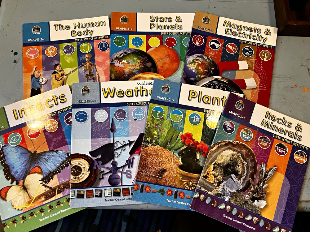 7 Super Science Activity Workbooks Grades 2-5 Homeschool