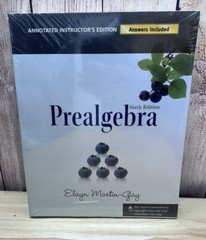 PREALGEBRA 6th edition Elayn Martin-Gay Instructors Edition Factory Sealed