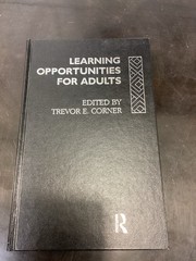 Learning Opportunities for Adults by Trevor Corner (English) Hardcover Book
