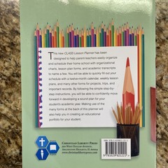 Class Lesson Planner by Christian Liberty Press, Great Homeschooling Tool