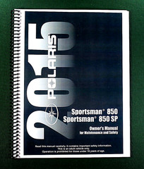 2015 Polaris Sportsman 850 ATV Owner’s Manual: 148 Pages & Protective Covers