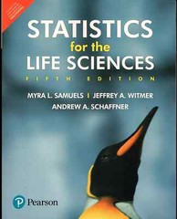 Statistics For The Life Sciences By Witmer,Schaffner 5th ED-9789353068479
