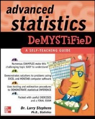 Advanced Statistics Demystified – paperback, Larry Stephens, 9780071432429