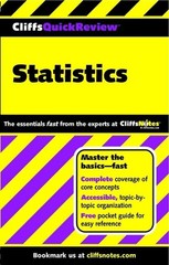 CliffsQuickReviewTM Statistics (Cliffs Q… by Adams, Scott Paperback / softback