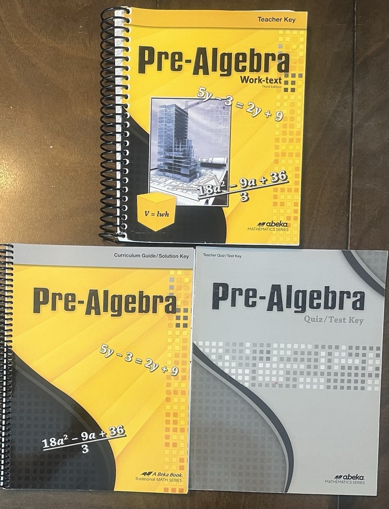 Abeka Pre-Algebra Bundle (Third Edition) GOOD
