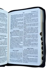 BIBLIA RVR.1960 COMPACTA, ACOLCHONADA PIEL NEGRO Con Índice Y Cierre