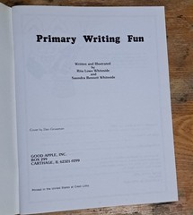 Primary Writing Fun. Good Apple Reproducible 1983 Whiteside