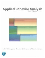 Applied Behavior Analysis by Timothy Heron, John Cooper and William Heward …