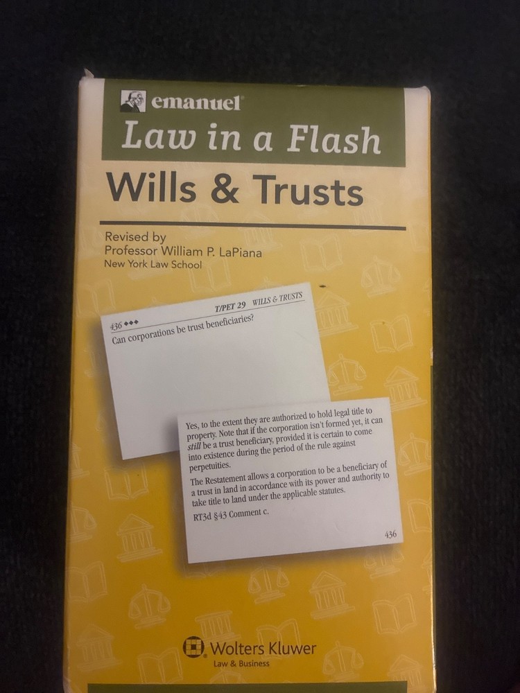 Emanuel Law in a Flash Ser.: Law in a Flash Cards : Wills and Trusts 2013 by…