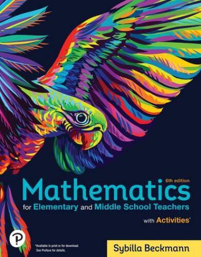 Activities Manual Mathematics for Elementary and Middle School Teachers 6 – GOOD