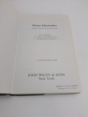 Power Electronics: Devices, Drivers and Applications By B.W. Williams HC 1987