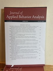 Journal of Applied Behavior Analysis Lot 7 Vol 50–52 2017–2019 ABA VG