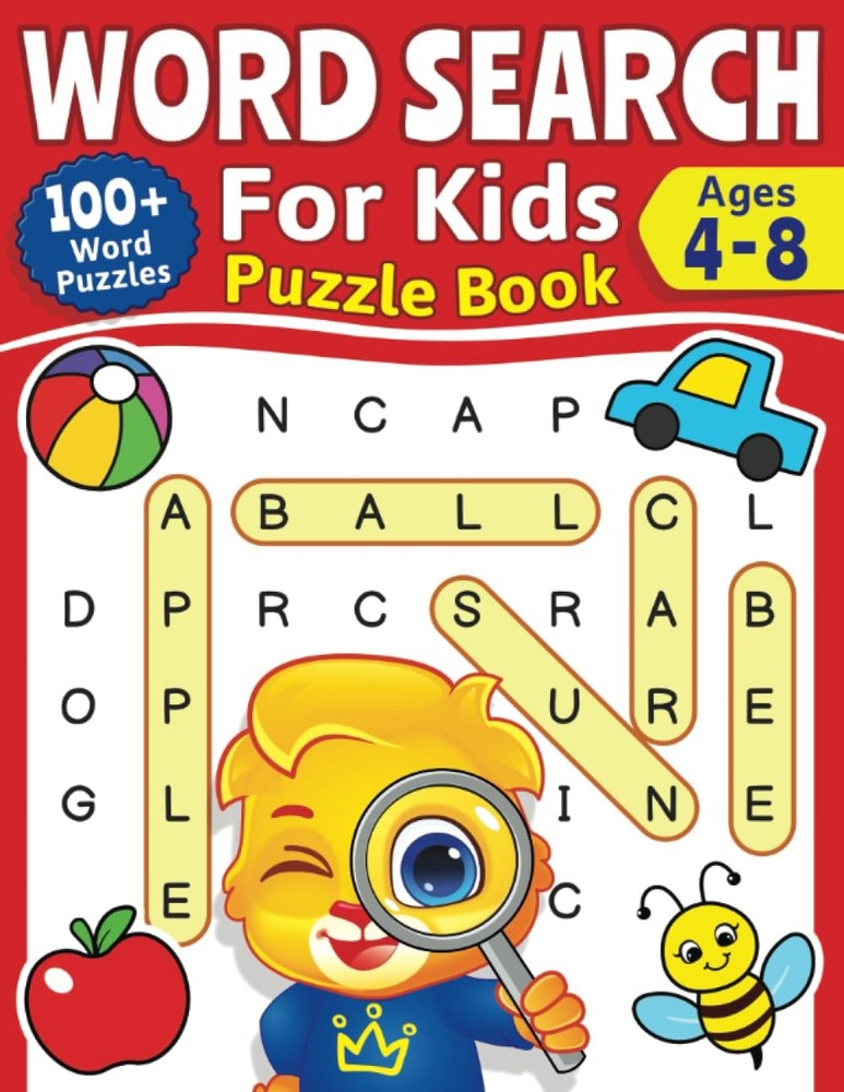 Kids Word Search Puzzle Book Ages 4-8 Fun Learning Activities with Coloring P…