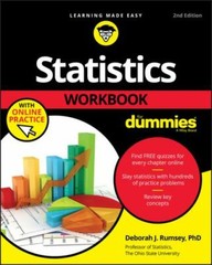Statistics Workbook for Dummies, Paperback by Rumsey, Deborah J., Ph.D., Like…