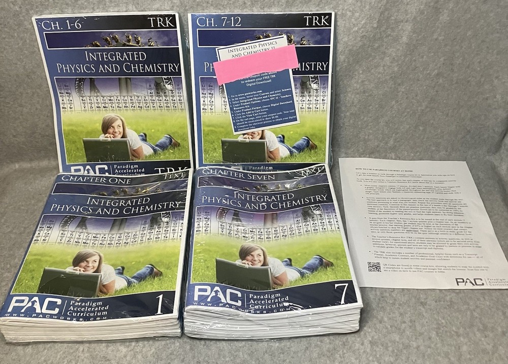 PAC Integrated Physics Chemistry Full Course Kit High School Science Homeschool