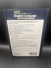 AMSCO AP Advanced Placement – English Language and Composition