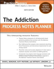 BRAND NEW The Addiction Progress Notes Planner 6th Edition Wiley Paperback