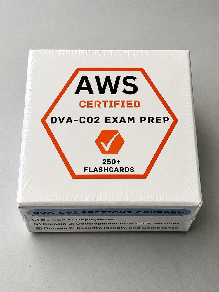 AWS CERTIFIED DVA-C02 EXAM PREP FLASHCARDS 250+ – FREE S&H!