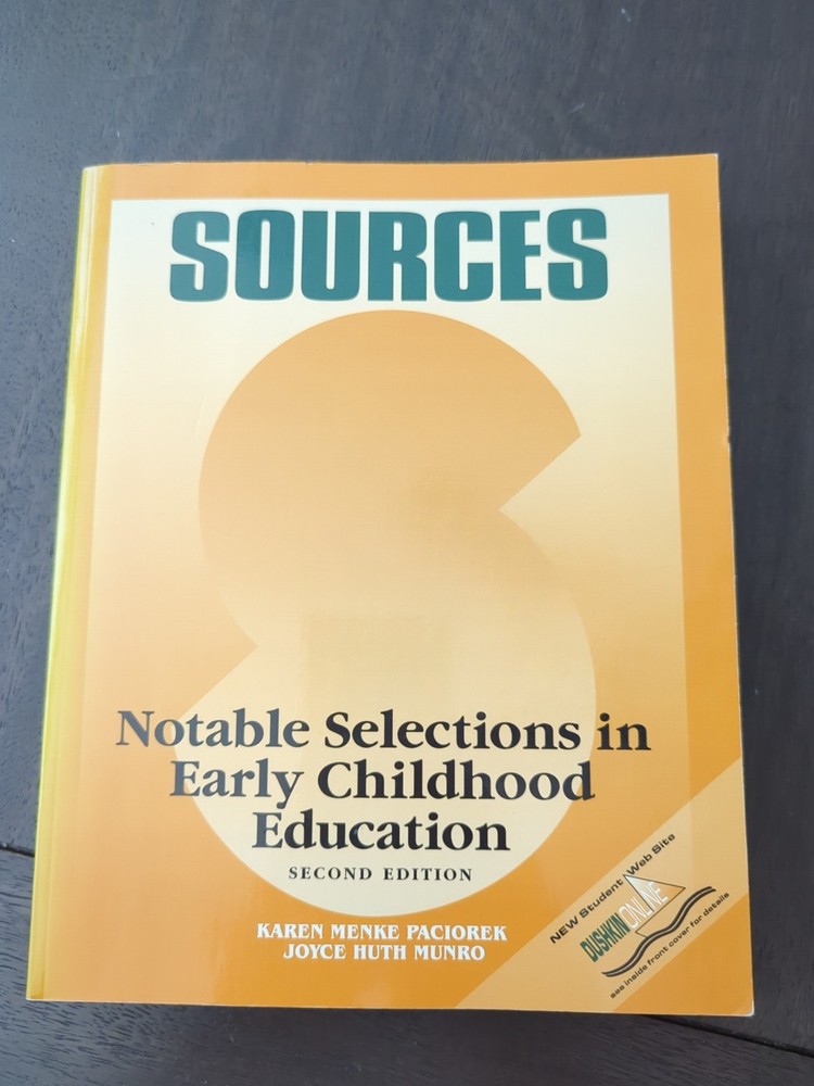 Sources- Notable Selections In Early Childhood Education