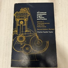 The Internal Combustion Engine In Theory Practice Volume 1 Book With 4 Charts