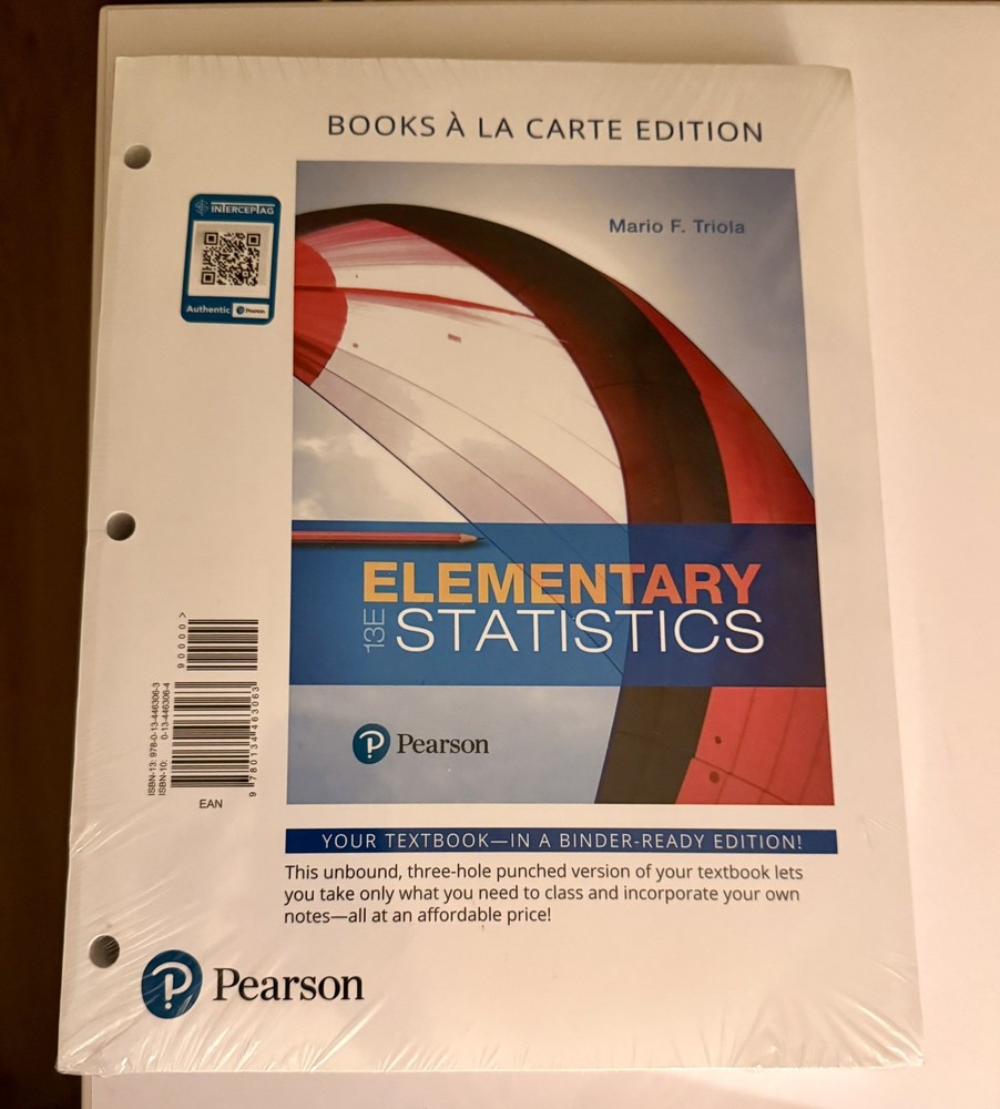 Elementary Statistics 13E Edition & Guided Workbook by Mario F. Triola NEW