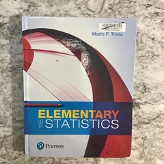 Elementary Statistics – Hardcover, by Triola Mario – Very Good