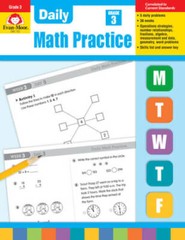 Daily Math Practice, Grade 3 – Paperback By Evan Moor – GOOD