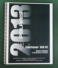2013 Polaris Sportsman 800 EFI ATV Owner’s Manual: 136 Pages & Clear Covers!