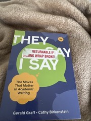They Say I Say Paperback Gerald, Birkenstein, Cathy Graff NEW SEALED