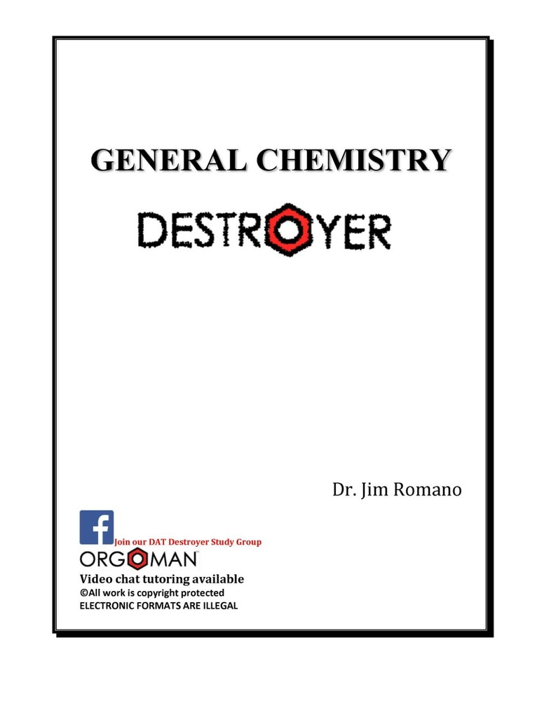 General Chemistry Destroyer – DAT Prep – DAT Study Guide