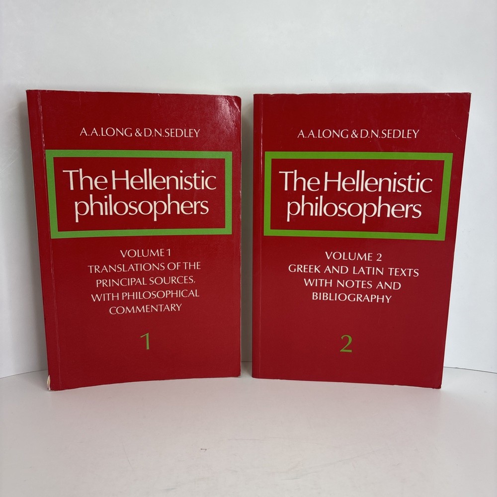 The Hellenistic Philosophers 2 Volumes (Translations, Latin, Greek) CAMBRIDGE
