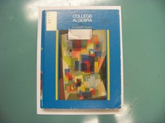 College algebra – Holder, Leonard Irvin – Acceptable – See condition notes