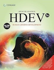 HDEV: Human Lifespan Development by Rathus 5TH INTL ED 9789387994386