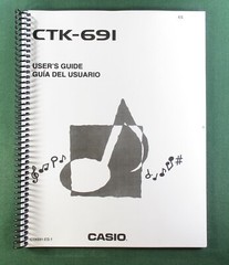 Casio CTK-691 Instruction Manual: 122 Pages Coil Bound & Protective Covers!