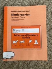 Handwriting Without Tears Kindergarten Teacher’s Guide by Jan Z. Olsen (2013)