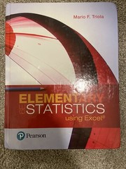 Elementary Statistics Using Excel by Mario Triola (2017, Hardcover)