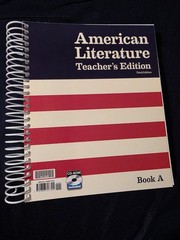 BJU American Literature Teacher’s Edition With CD 3rd Edition Bob Jones Press