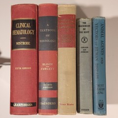 Lot of 5 Vintage Medical Books Veterinary Hematology Histology Human Disease