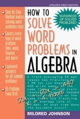 How to Solve Word Problems in Algebra: A- 0070326312, paperback, Mildred Johnson