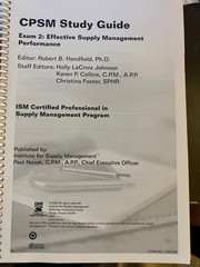 ISM CPSM Certified Professional Supply Management (3) Study Guides 1-3