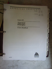Utah Appraisal Institute Course 110 Appraisal Principles Real Estate Book/Binder