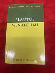 Plautus: Menaechmi (Cambridge Greek and Latin Classics) (b1)